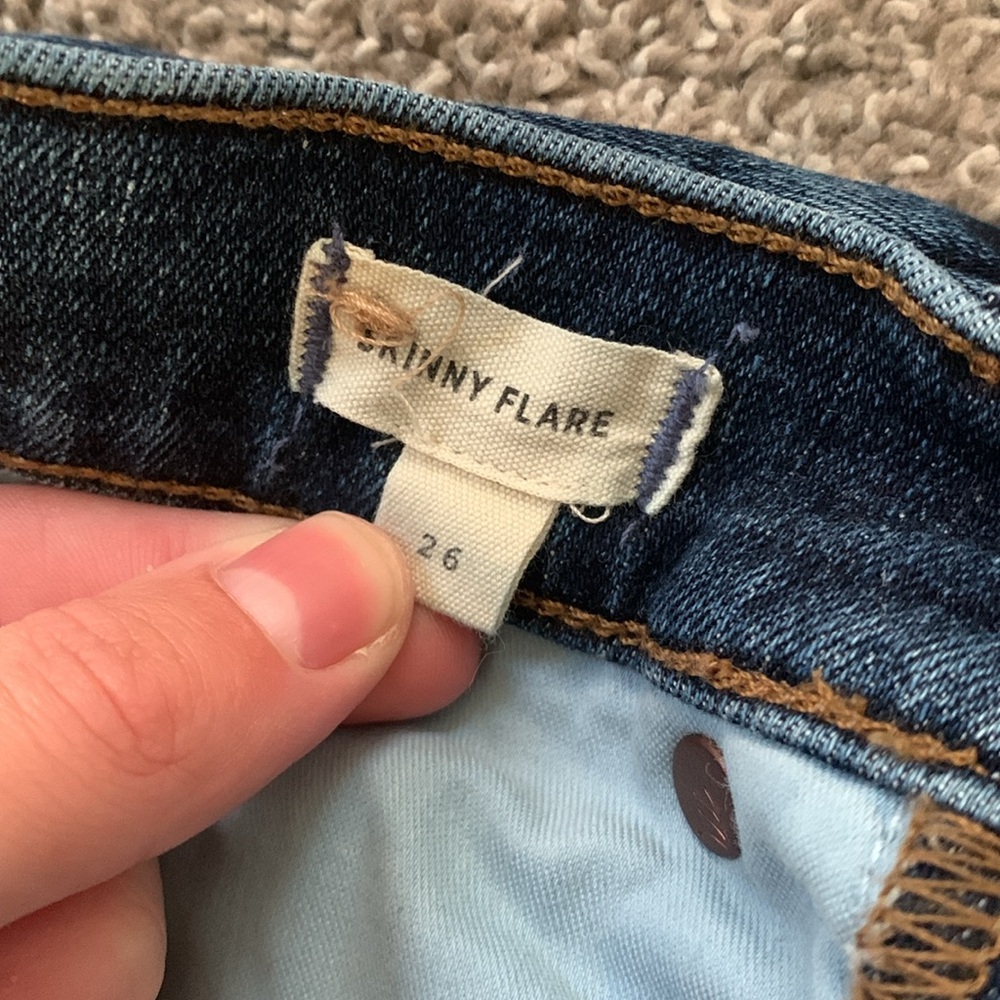 Like New Madewell Skinny Flare jeans size 26 - Picture 4 of 7